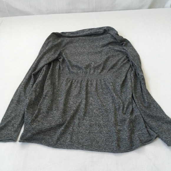 NWT EXPRESS Long Knit Cardigan Wrap Sweater Size M Heathered Grey Black - Picture 7 of 12